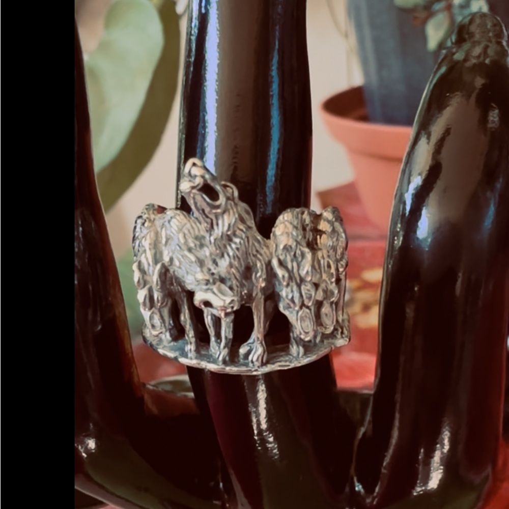 Silver Wolfpack Ring - image 1